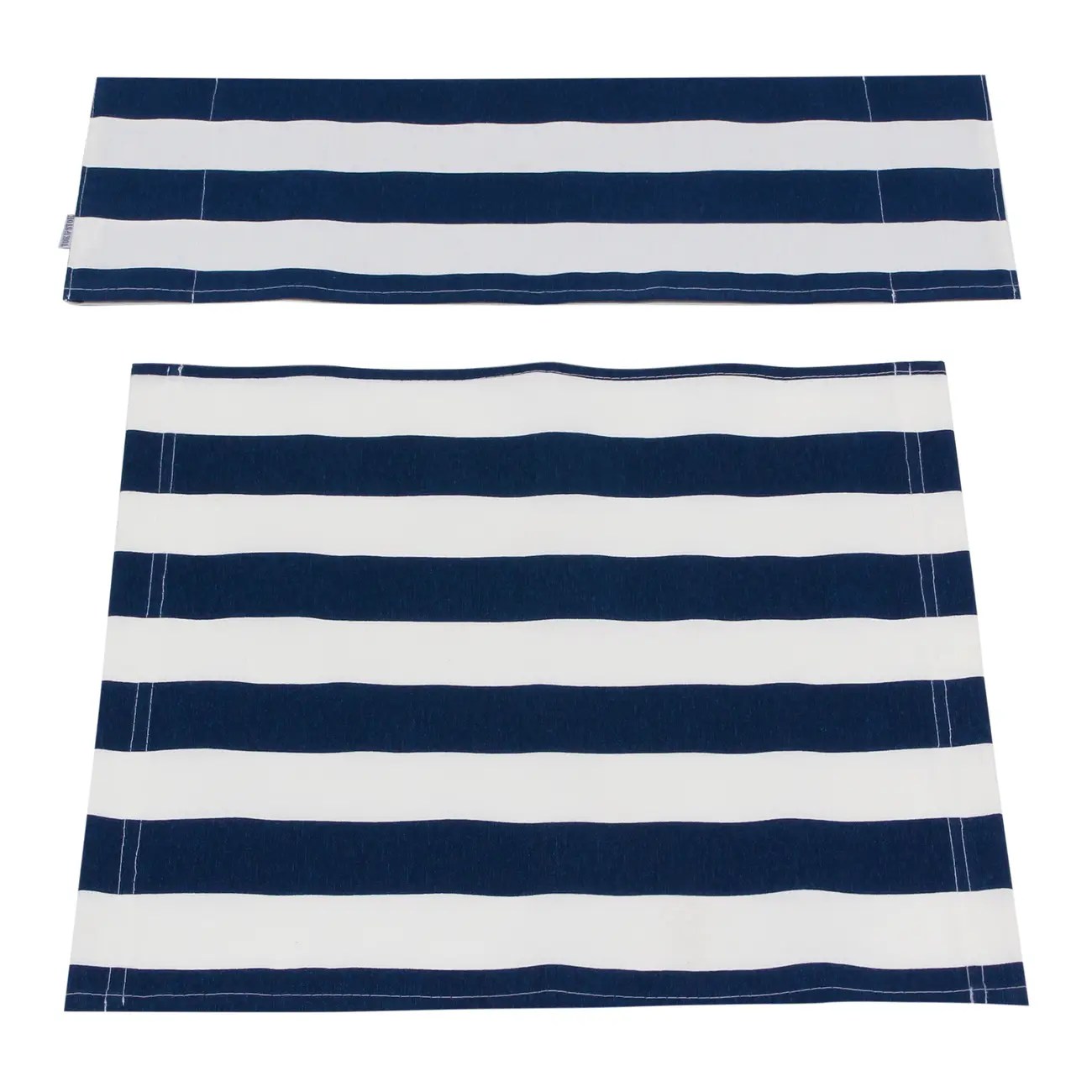 ASSENTO/ENCOSTO BLUESTRIPE PARA ESTRUTURA DE CADEIRA LEME - AZUL ESCURO/BRANCO - Foto 1