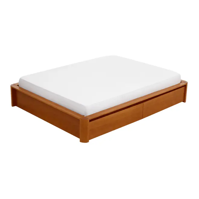 CAMA CASAL COM 2 GAVETAS 1,38 M MANDU - AMÊNDOA - Foto 2