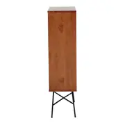 ESTANTE 70 CM X 1,17 M MID CENTURY - PRETO/NOZES - Foto 3