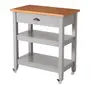 CARRINHO 1 GAVETA 80 CM X 45 CM NANCY - CINZA PROVENCE/AMÊNDOA - Foto 2