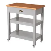 CARRINHO 1 GAVETA 80 CM X 45 CM NANCY - CINZA PROVENCE/AMÊNDOA - Foto 2