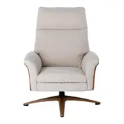 POLTRONA GIRATÓRIA PAIRAR - AMÊNDOA/NATURAL - Foto 1