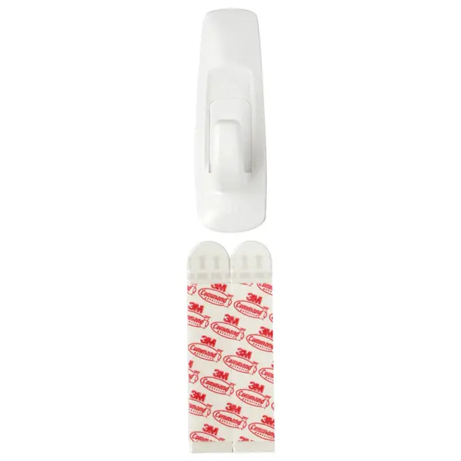 GANCHO AUTOADESIVO GRANDE 3M - BRANCO - Foto 1