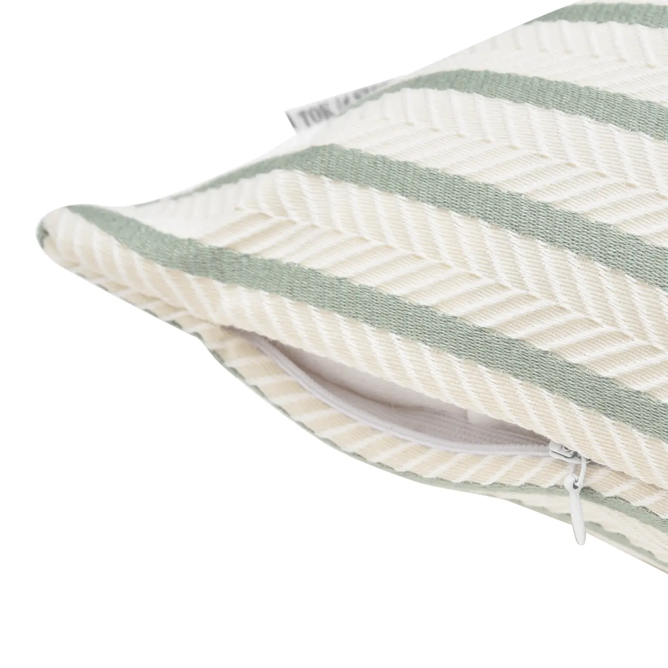CAPA ALMOFADA 45 CM X 45 CM SOFTLY - NATURAL/SÁLVIA - Foto 3