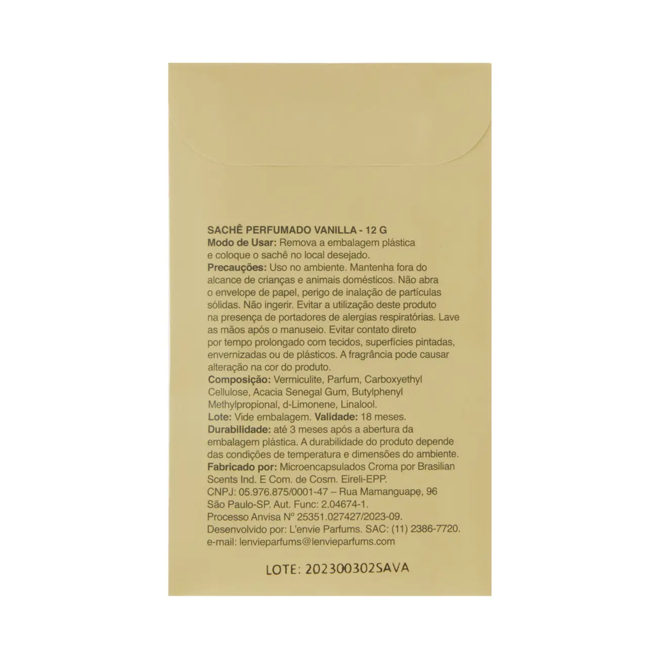 ENVELOPE PERFUMADO VANILLA 12 G MON JARDIN - BEGE - Foto 2