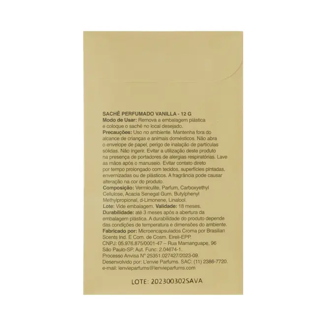 ENVELOPE PERFUMADO VANILLA 12 G MON JARDIN - BEGE - Foto 2