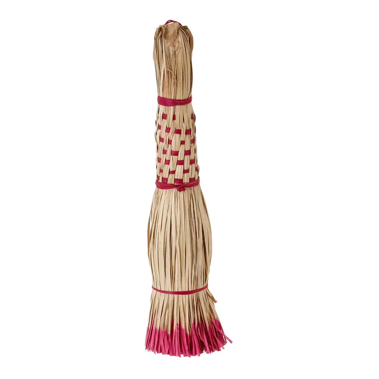 VASSOURA DECORATIVA ACARI - FIBRA CLARA/ROSA - Foto 2