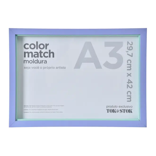 MOLDURA A3 29 CM X 42 CM COLOR MATCH - MOUSSE DE JABUTICABA/SORBET DE MENTA - Foto 1