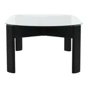 MESA DE CENTRO OVAL 1,30 M X 60 CM TRISKEL - EBANIZADO/INCOLOR - Foto 4