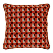 CAPA ALMOFADA 45 CM X 45 CM PATTERN PAD - MARROM DE LEI/TERRACOTA - Foto 1