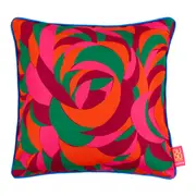 ALMOFADA 43 CM X 43 CM VIBRA VERÃO FLOR - LARANJA/AÇAY - Foto 1