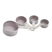 KIT COM 4 XÍCARAS MEDIDORAS PRATIC - ESTANHO/AÇO INOXIDÁVEL - Foto 1