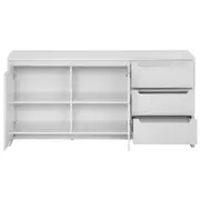 BUFFET 2 PORTAS/3 GAVETAS 1,60 M X 46 CM INDOOR - BRANCO/BRANCO - Foto 5