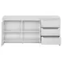 BUFFET 2 PORTAS/3 GAVETAS 1,60 M X 46 CM INDOOR - BRANCO/BRANCO - Foto 5