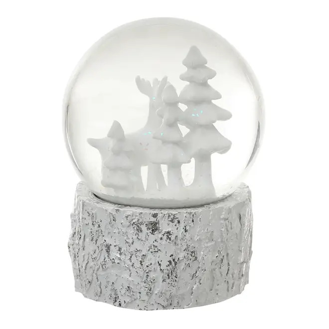 ADORNO GLOBO RENA 13 CM VILAREJO NOEL - BRANCO/INCOLOR - Foto 7