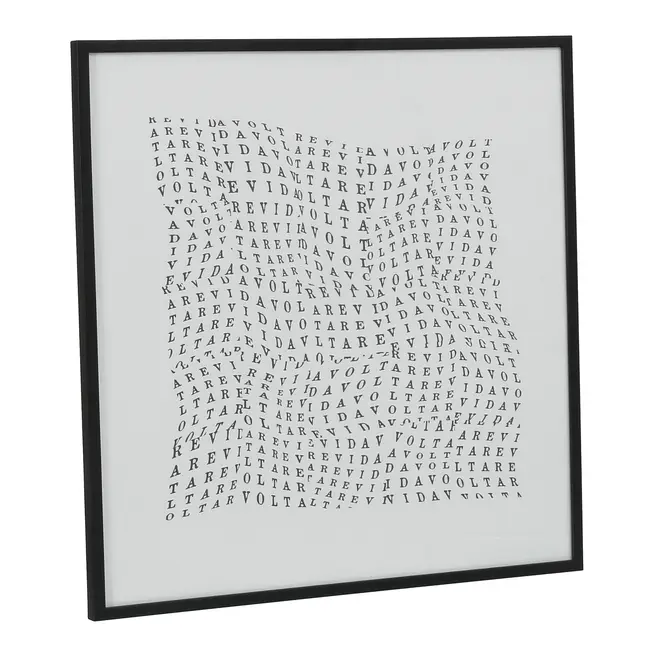 QUADRO I 60 CM X 60 CM TUDO OU TUDO REVIDAVOLTA - PRETO/BRANCO - Foto 2