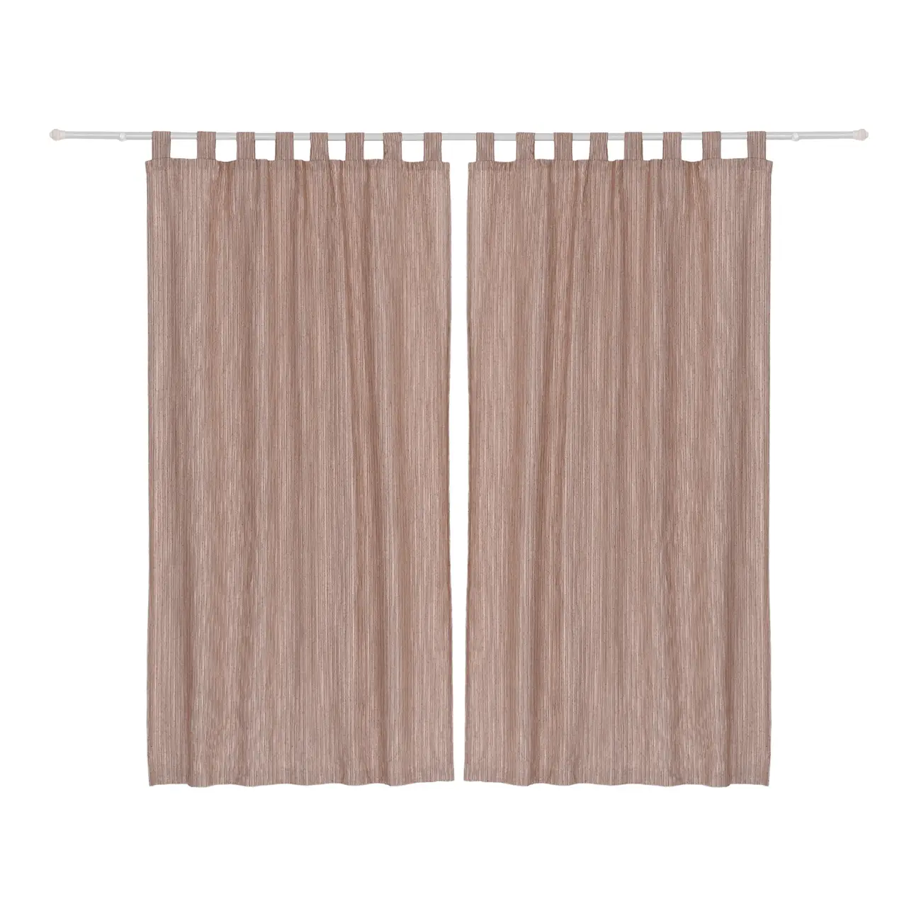 CORTINA 2 PEÇAS 1,30 M X 2,30 M ATRANI - TERRACOTA/NATURAL - Foto 1