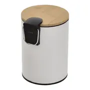 LIXEIRA 3 L BAMBUMIX - BRANCO/BAMBU - Foto 4