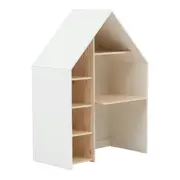 ESTANTE/ESCRIVANINHA INFANTIL 96 CM X 1,32 M MINICIDADE - BRANCO/NATURAL WASHED - Foto 4
