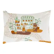 FRONHA INFANTIL 50 CM X 70 CM FEIRA DOS BICHOS - CASCA DE URUCUM/MULTICOR - Foto 1