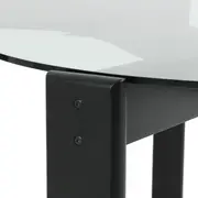 MESA DE CENTRO REDONDA 83 CM TRISKEL - EBANIZADO/INCOLOR - Foto 5