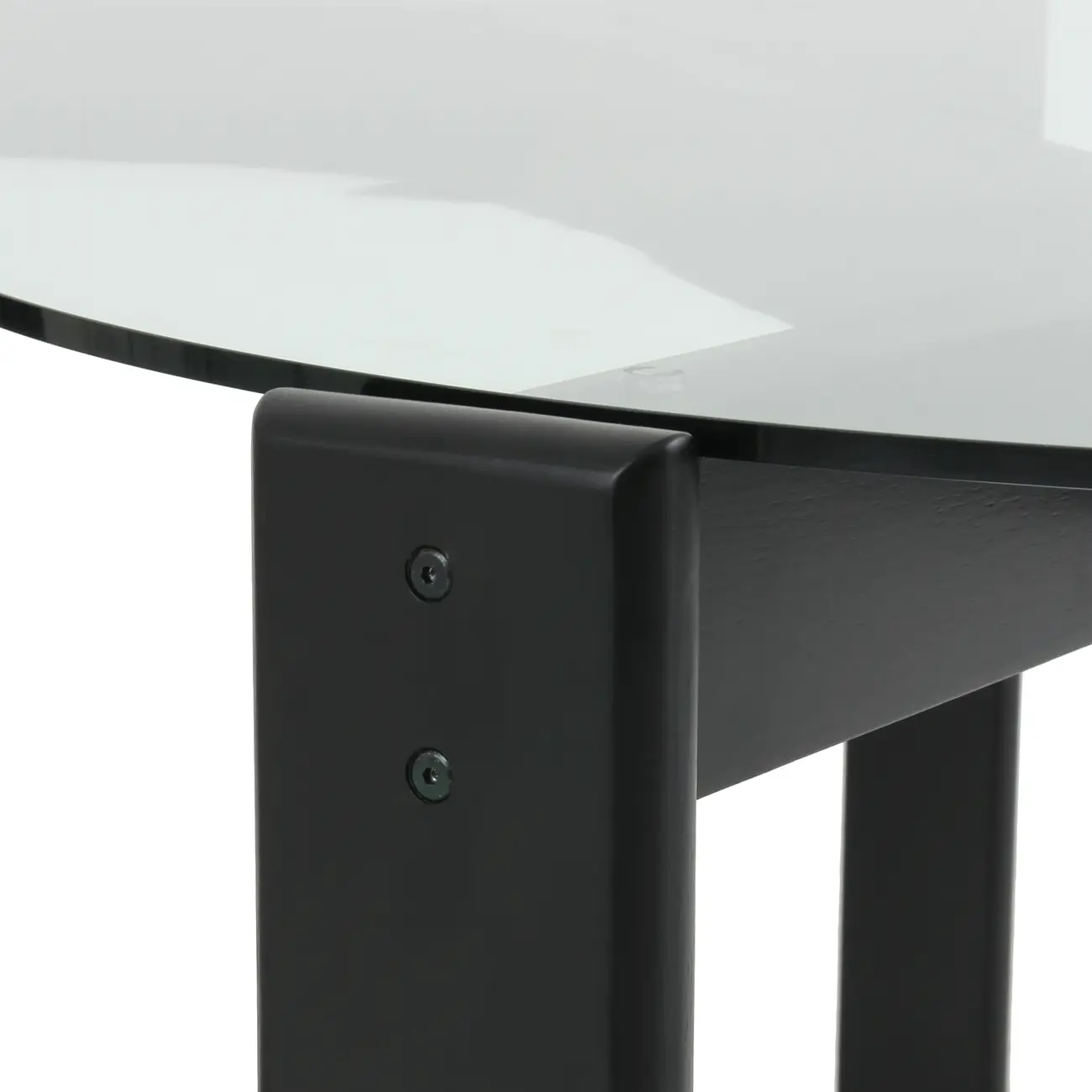MESA DE CENTRO REDONDA 83 CM TRISKEL - EBANIZADO/INCOLOR - Foto 5
