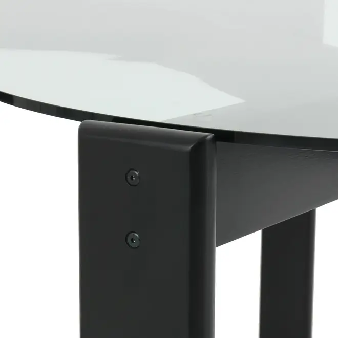MESA DE CENTRO REDONDA 83 CM TRISKEL - EBANIZADO/INCOLOR - Foto 5