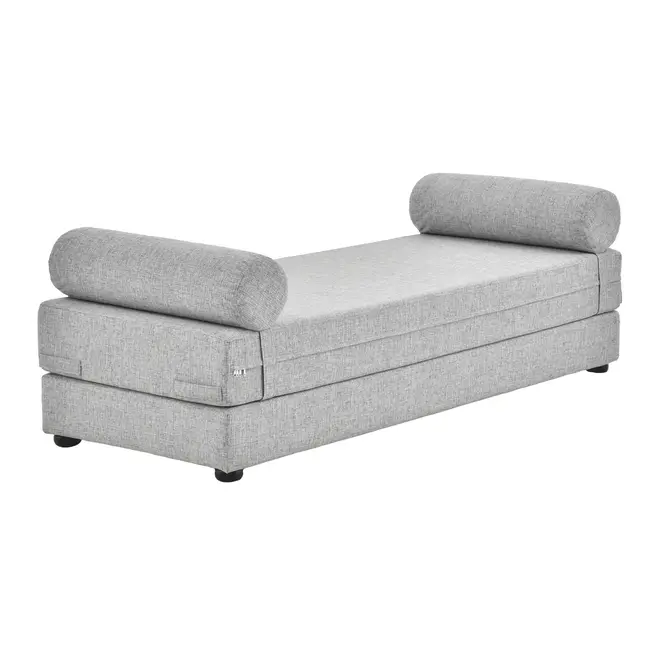 SOFÁ-CAMA 2 LUGARES STACK - CINZA CLARO MESCLA - Foto 4