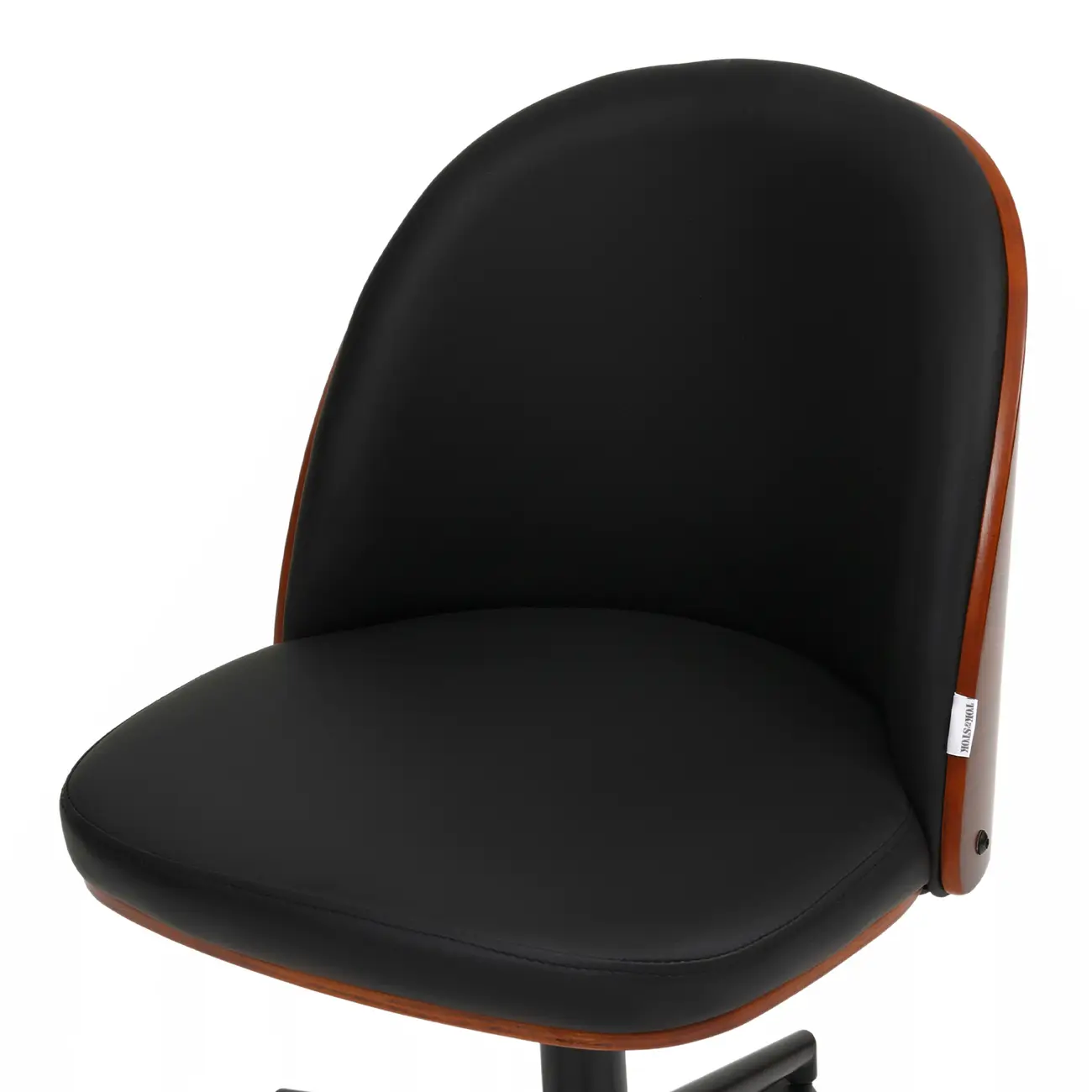 CADEIRA HOME OFFICE APLAY WOOD - PRETO/NOZES - Foto 8