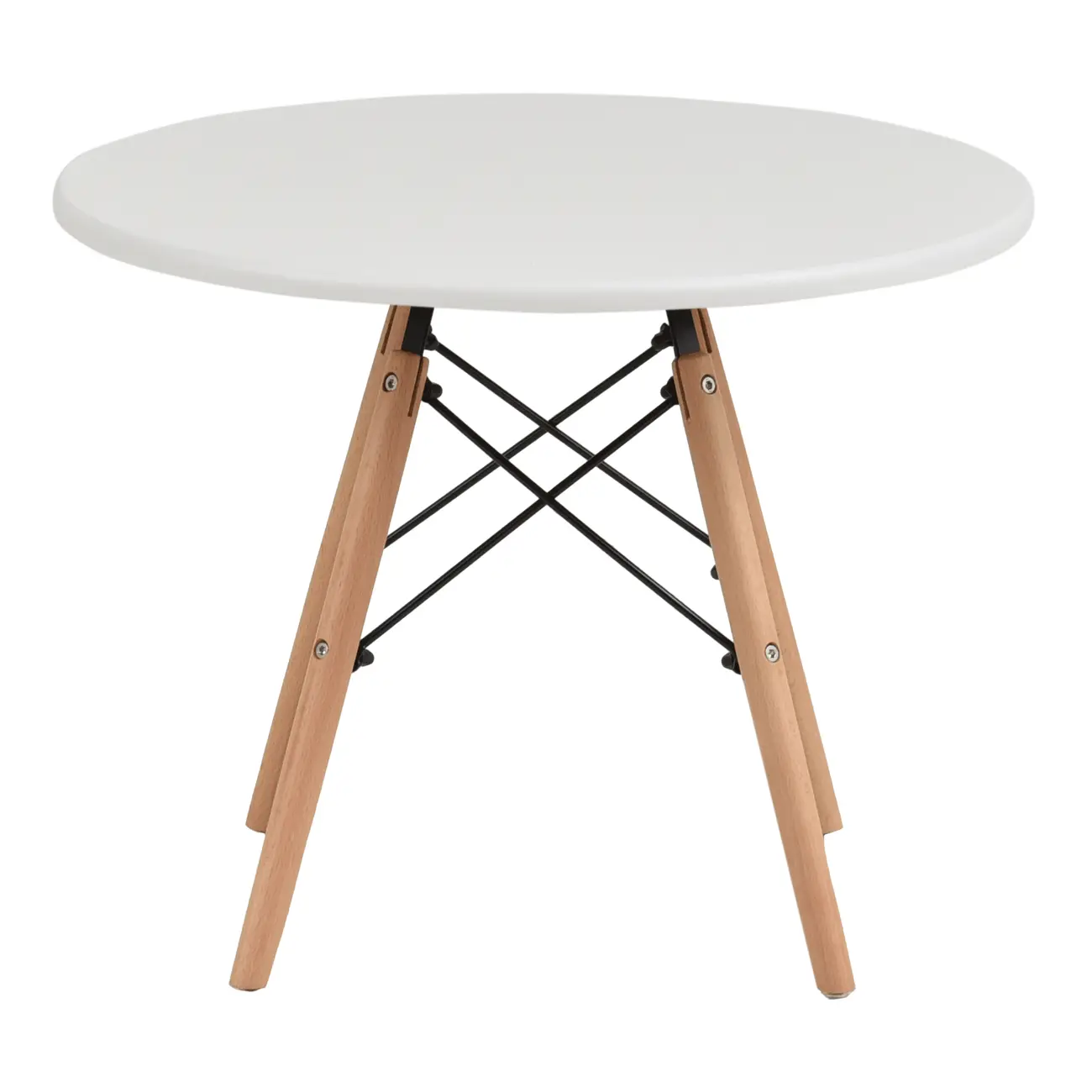 MESA INFANTIL REDONDA 60 CM EASY WOOD - FAIA/BRANCO - Foto 1