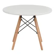 MESA INFANTIL REDONDA 60 CM EASY WOOD - FAIA/BRANCO - Foto 1