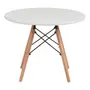 MESA INFANTIL REDONDA 60 CM EASY WOOD - FAIA/BRANCO - Foto 1
