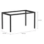BASE DE MESA 1,30 M X 75 CM METRIC - PRETO - Foto 7