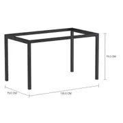 BASE DE MESA 1,30 M X 75 CM METRIC - PRETO - Foto 7