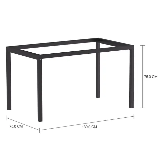 BASE DE MESA 1,30 M X 75 CM METRIC - PRETO - Foto 7