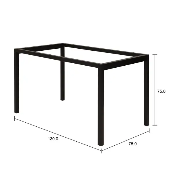 BASE DE MESA 1,30 M X 75 CM METRIC - PRETO - Foto 6