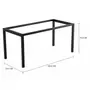 BASE DE MESA 1,60 M X 75 CM METRIC - PRETO - Foto 2