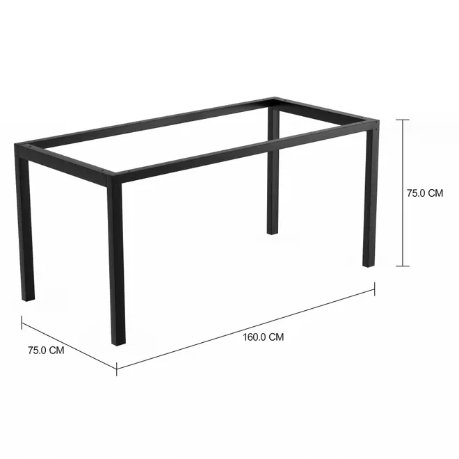 BASE DE MESA 1,60 M X 75 CM METRIC - PRETO - Foto 2