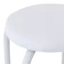 BANQUINHO EMPILHÁVEL TUBULAR - BRANCO/BRANCO - Foto 4