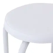 BANQUINHO EMPILHÁVEL TUBULAR - BRANCO/BRANCO - Foto 4