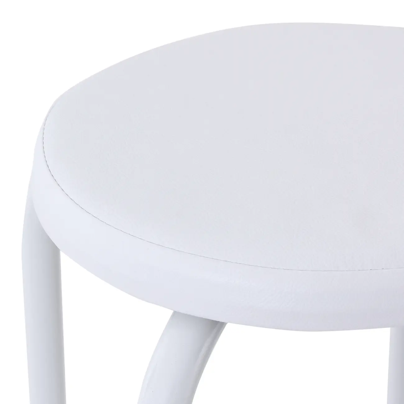 BANQUINHO EMPILHÁVEL TUBULAR - BRANCO/BRANCO - Foto 4