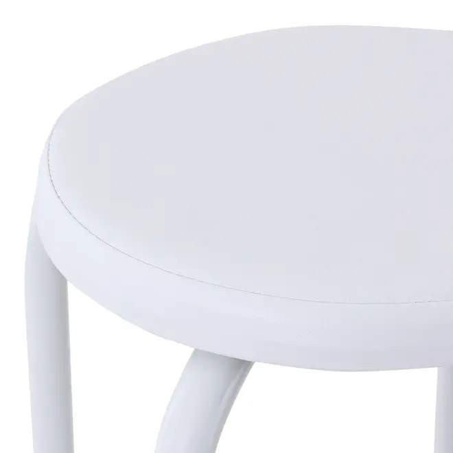 BANQUINHO EMPILHÁVEL TUBULAR - BRANCO/BRANCO - Foto 4