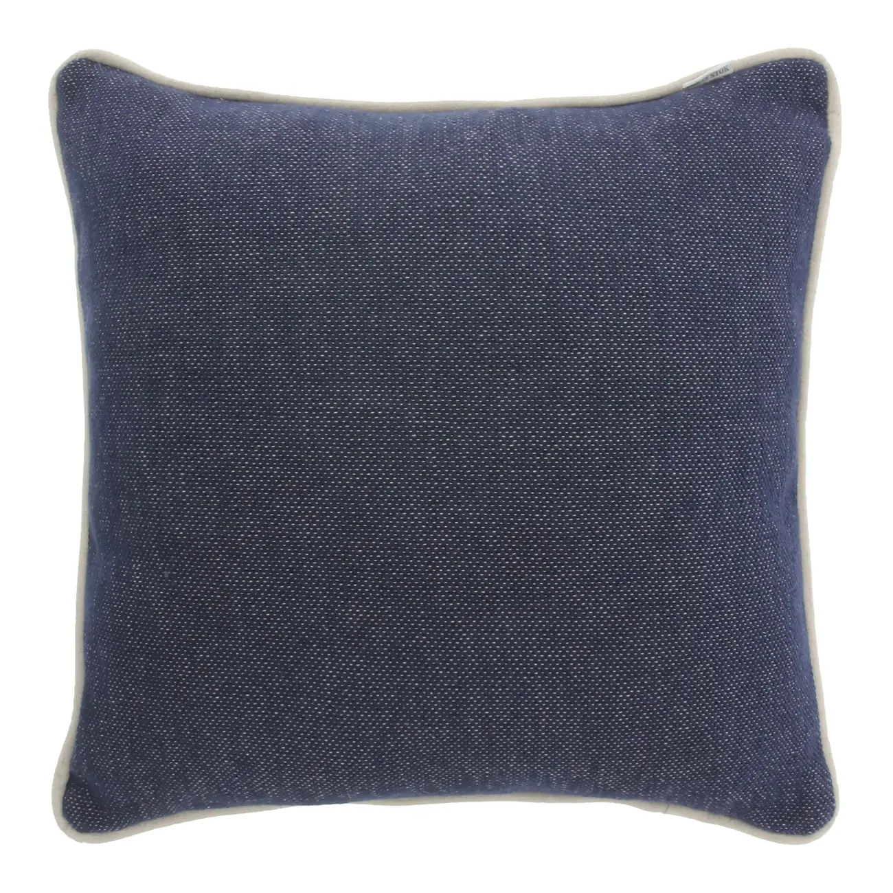 ALMOFADA 50 CM X 50 CM AURORA - AZUL/NATURAL - Foto 1