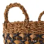 CESTO COM ALÇA 26 CM X 30 CM X 26 CM SUMELA - FIBRA CLARA/AZUL ESCURO - Foto 5