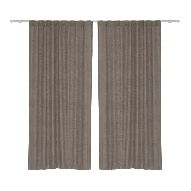 CORTINA 2 PEÇAS 1,30 M X 2,30 M LINACEAS - MESCLADO CINZA - Foto 1