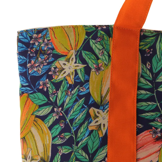 BOLSA DE PRAIA SAUDADE TROPICAL - LARANJA/MULTICOR - Foto 5