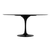 TULIPE MESA OVAL 1,60 M X 90 CM PEDRA - PRETO SÃO GABRIEL - Foto 4