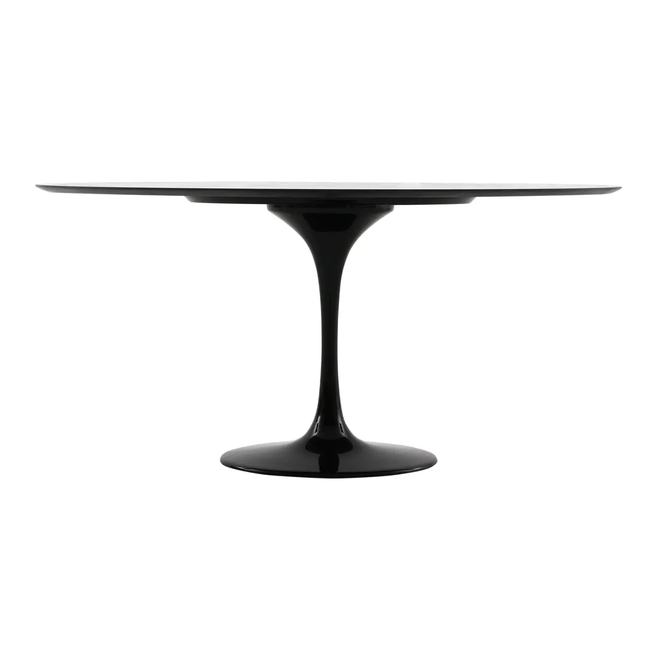 TULIPE MESA OVAL 1,60 M X 90 CM PEDRA - PRETO SÃO GABRIEL - Foto 4