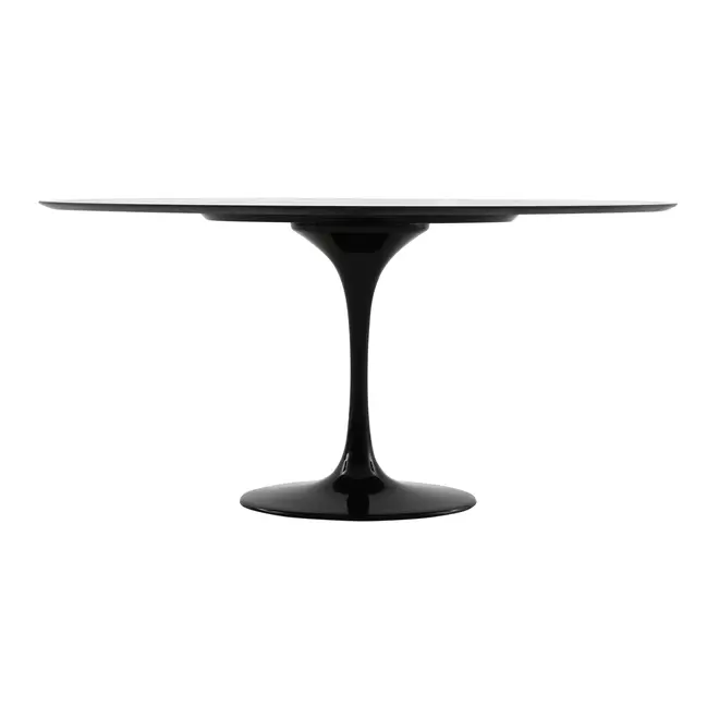 TULIPE MESA OVAL 1,60 M X 90 CM PEDRA - PRETO SÃO GABRIEL - Foto 4