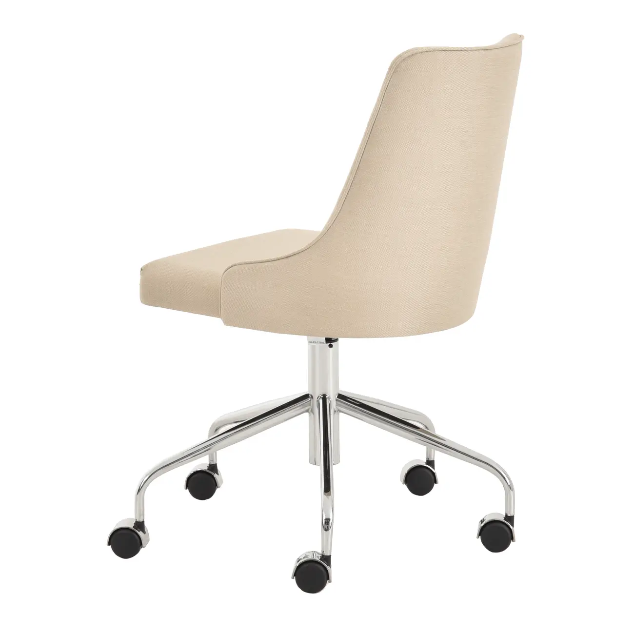 CADEIRA HOME OFFICE DANDY - BEGE/CROMADO - Foto 4